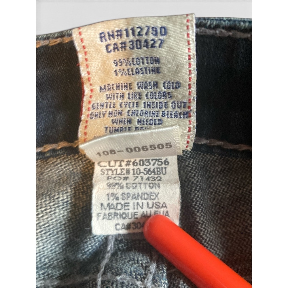 True Religion Becky Vintage Dark Wash Straight Leg Jeans USA Made Womens Size 29 - Picture 7 of 11